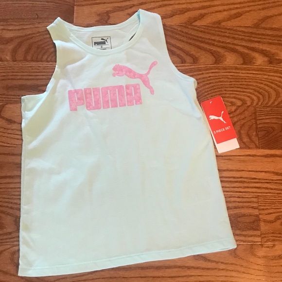 Puma Tee, Tank & Mesh Short 3pc Set - Picture 3 of 5